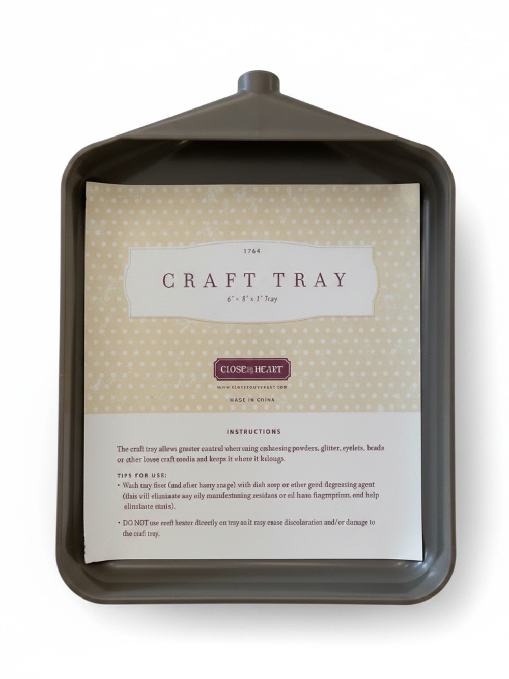 Craft Tray - Gray Plastic Organizer ((NWT))